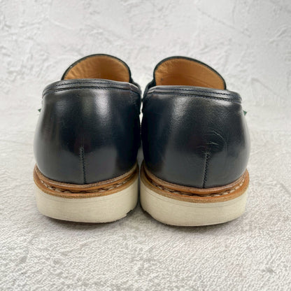 【美品】Paraboot パラブーツ REIMS ランス コインローファー ビーフロール カーキ UK6 / 24.5cm【W3550】