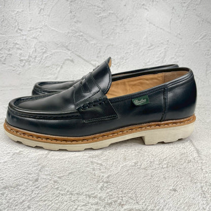 【美品】Paraboot パラブーツ REIMS ランス コインローファー ビーフロール カーキ UK6 / 24.5cm【W3550】