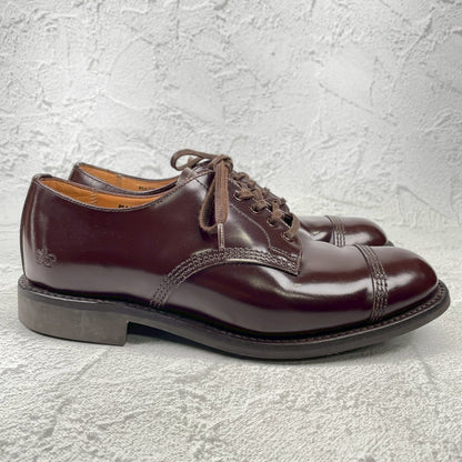 【極美品】SANDERS サンダース MILITARY DERBY SHOE ミリタリーダービーシュー 1834 ストレート 外羽根 赤茶 バーガンディー UK5 / 24.0cm【W3542】