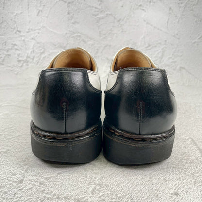 Paraboot パラブーツ AVIGNON アヴィニョン Uチップ 外羽根 コンビカラー 黒 白 ブラック ホワイト UK7 / 25.5cm【W3552】
