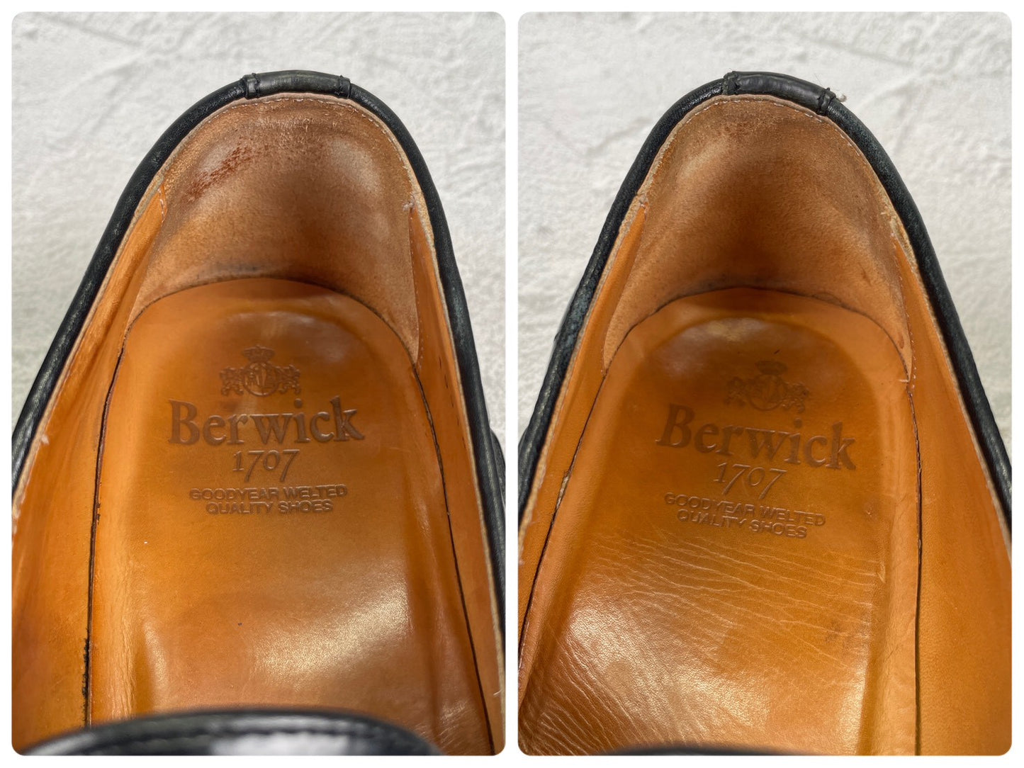 Berwick 1707 バーウィック 8491 タッセルローファー ポリッシュドカーフ 黒 ブラック UK7 / 26.0cm【W3551】