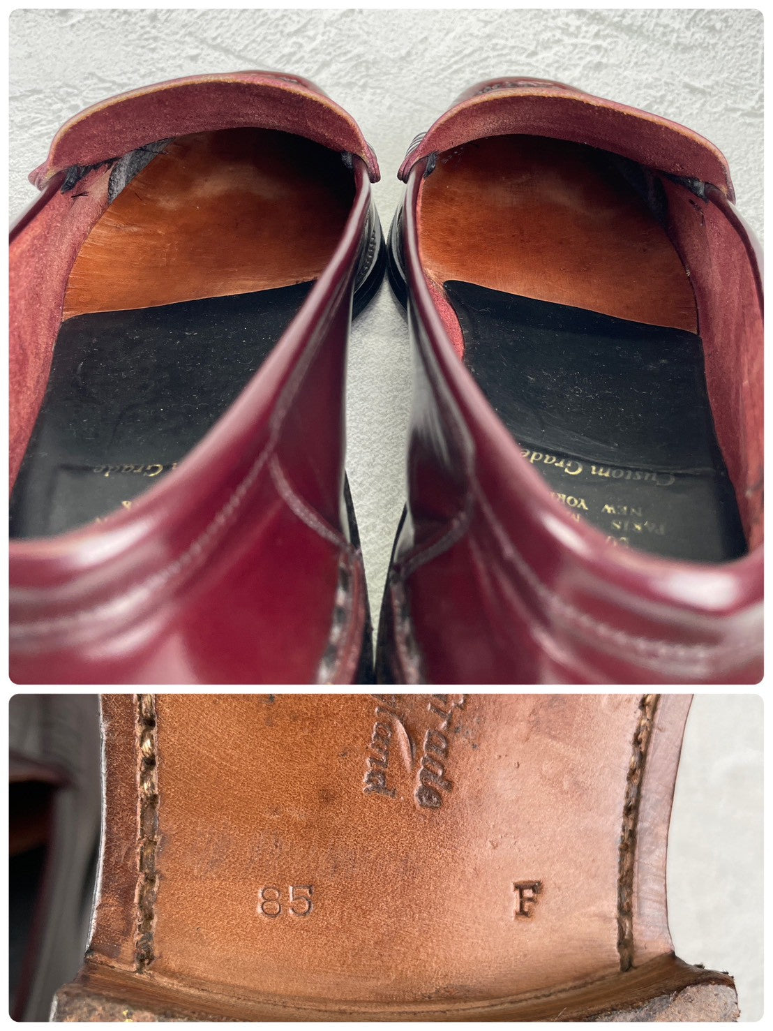 Church's チャーチ 4都市 Coin Loafer コインローファー ビーフロール 赤茶 バーガンディー UK8.5F / 27.0cm相当【W3559】