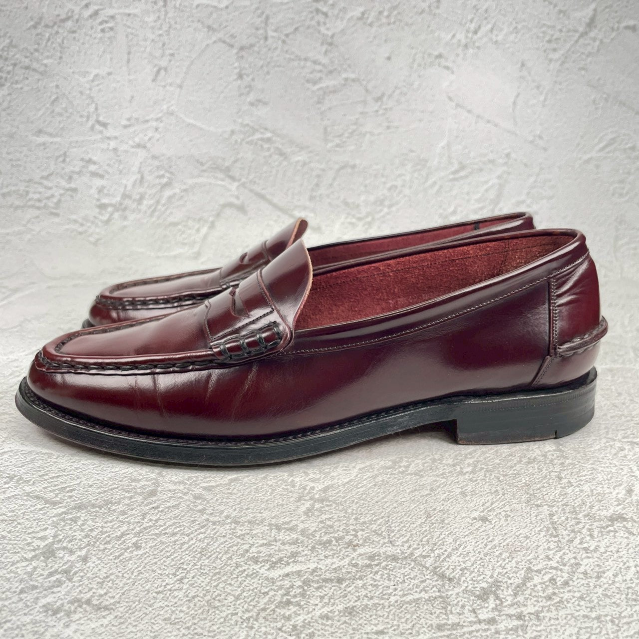 Church's チャーチ 4都市 Coin Loafer コインローファー ビーフロール 赤茶 バーガンディー UK8.5F / 27.0cm相当【W3559】