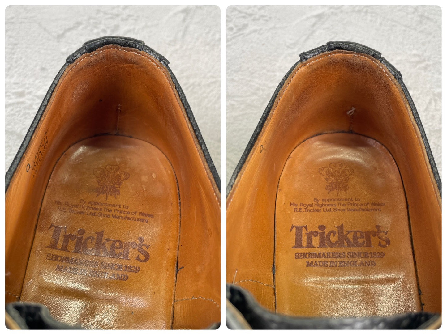 【リフト交換済み】Tricker's トリッカーズ M3087 ILKLEY イルクリー バートン型 ウイング 外羽根 グレインレザー 黒 ブラック UK8 / 26.5cm【W3558】