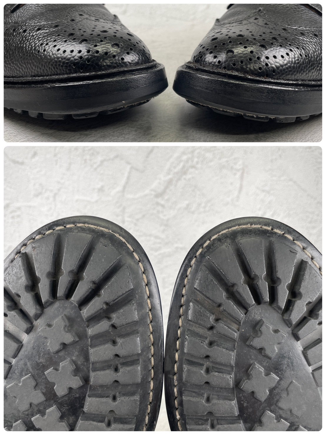 【リフト交換済み】Tricker's トリッカーズ M3087 ILKLEY イルクリー バートン型 ウイング 外羽根 グレインレザー 黒 ブラック UK8 / 26.5cm【W3558】