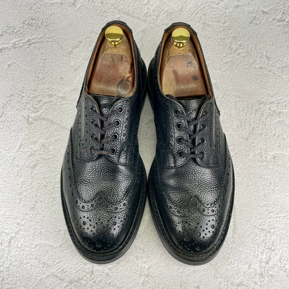 【リフト交換済み】Tricker's トリッカーズ M3087 ILKLEY イルクリー バートン型 ウイング 外羽根 グレインレザー 黒 ブラック UK8 / 26.5cm【W3558】