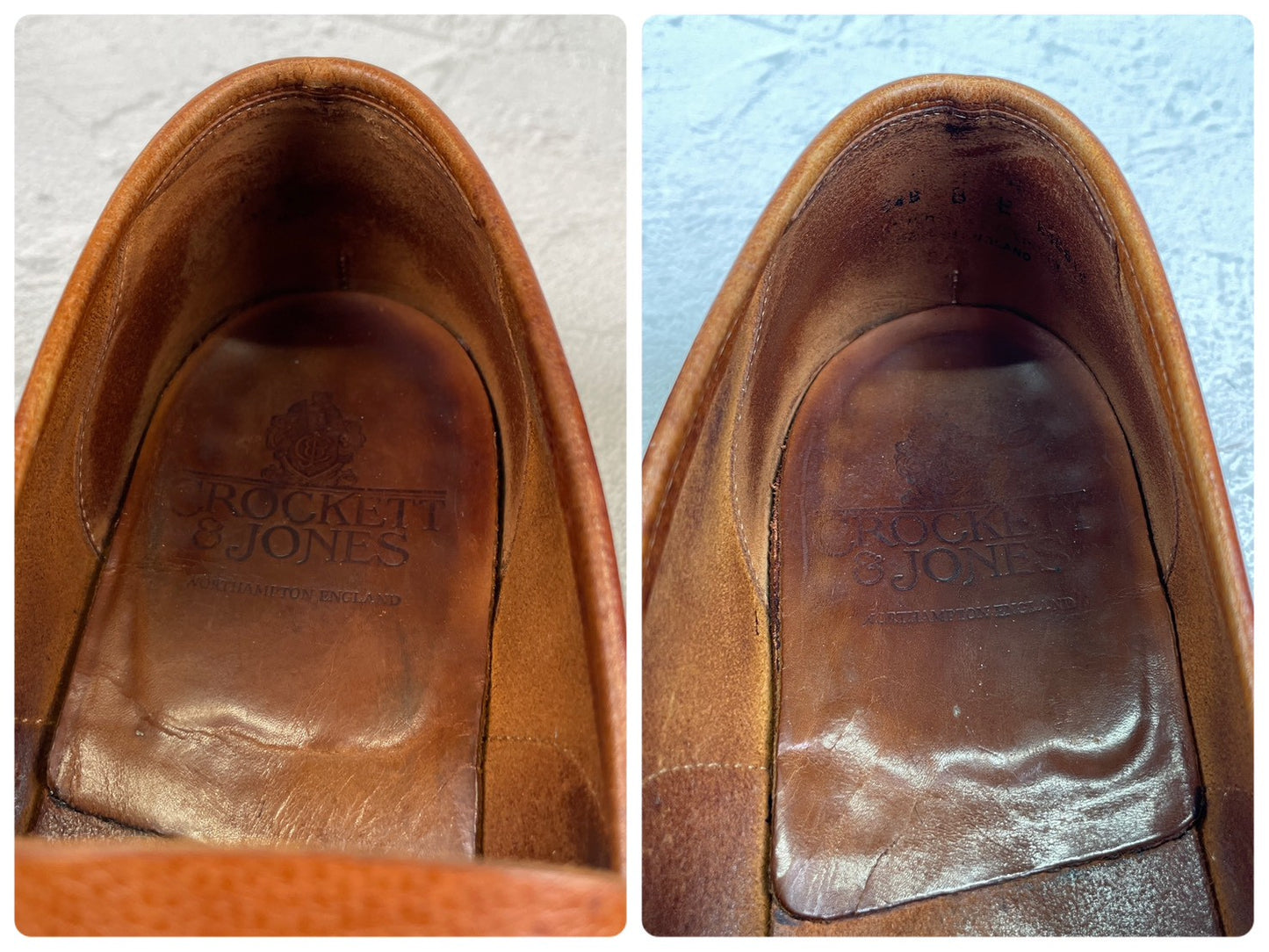 【オールソール済み】CROCKETT&JONES クロケット＆ジョーンズ Full Saddle フルサドル コインローファー 茶 ブラウン UK8 / 26.5cm【W3557】