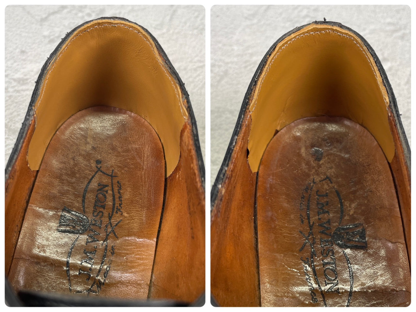 J.M. WESTON ジェイエムウエストン 300 CAP TOE OXFORD キャップトゥ オックスフォード ストレート 内羽根 黒 ブラック UK7.5 C / 24～24.5cm相当（着用感）【W3556】