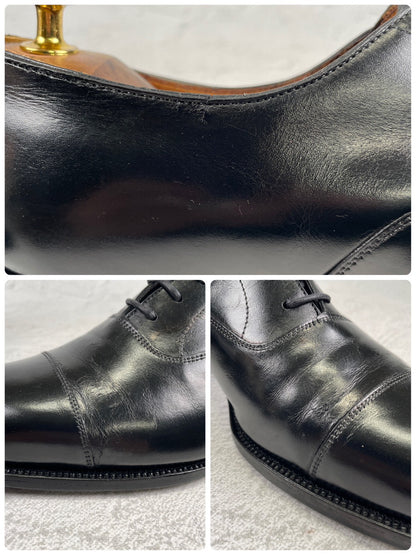 J.M. WESTON ジェイエムウエストン 300 CAP TOE OXFORD キャップトゥ オックスフォード ストレート 内羽根 黒 ブラック UK7.5 C / 24～24.5cm相当（着用感）【W3556】