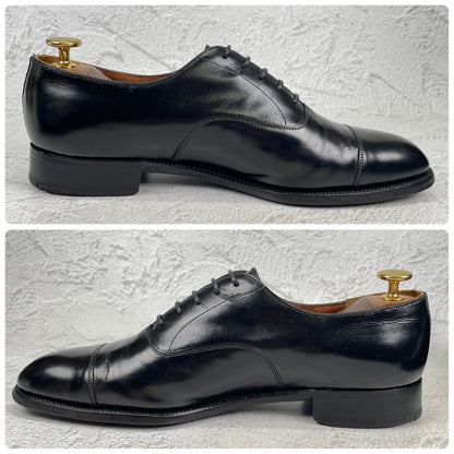 J.M. WESTON ジェイエムウエストン 300 CAP TOE OXFORD キャップトゥ オックスフォード ストレート 内羽根 黒 ブラック UK7.5 C / 24～24.5cm相当（着用感）【W3556】