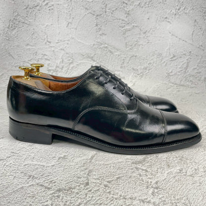 J.M. WESTON ジェイエムウエストン 300 CAP TOE OXFORD キャップトゥ オックスフォード ストレート 内羽根 黒 ブラック UK7.5 C / 24～24.5cm相当（着用感）【W3556】