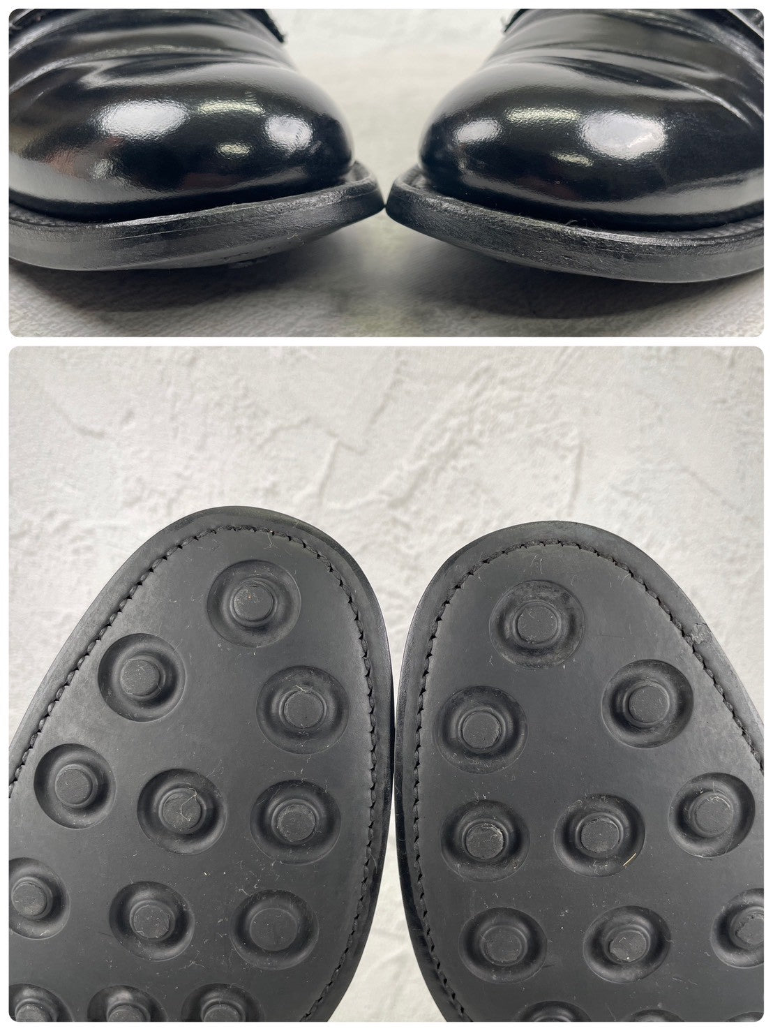 SANDERS サンダース 1384 Officer Shoe オフィサーシューズ プレーン 外羽根 ポリッシュドカーフ 黒 ブラック UK7.5 / 26.5cm【W3555】
