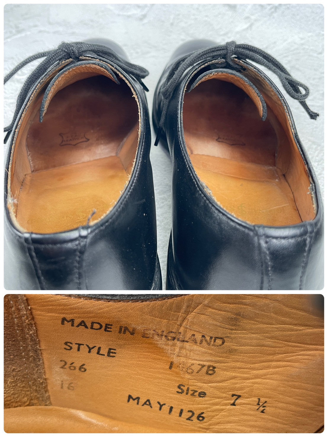 SANDERS サンダース 1467B Military Derby JOURNAL STANDARD別注 ミリタリーダービー ストレート 外羽根 黒 ブラック UK7.5 / 26.5cm【W3554】