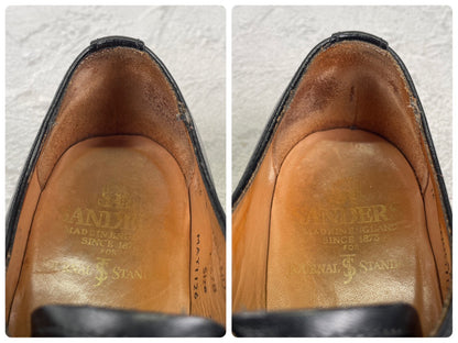 SANDERS サンダース 1467B Military Derby JOURNAL STANDARD別注 ミリタリーダービー ストレート 外羽根 黒 ブラック UK7.5 / 26.5cm【W3554】