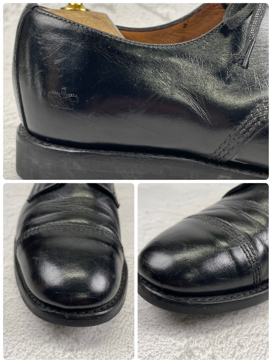 SANDERS サンダース 1467B Military Derby JOURNAL STANDARD別注 ミリタリーダービー ストレート 外羽根 黒 ブラック UK7.5 / 26.5cm【W3554】