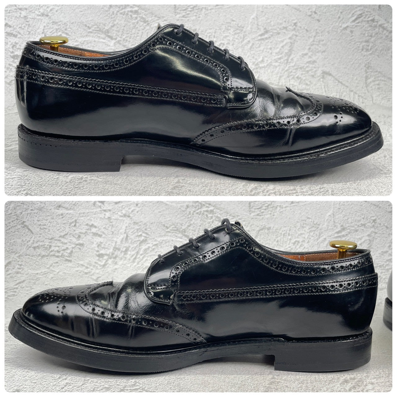 【リフト交換済み】Church's チャーチ GRAFTON グラフトン 3都市 73ラスト ウイング 外羽根 黒 ブラック UK9.5G / 28.0cm相当【W3560】