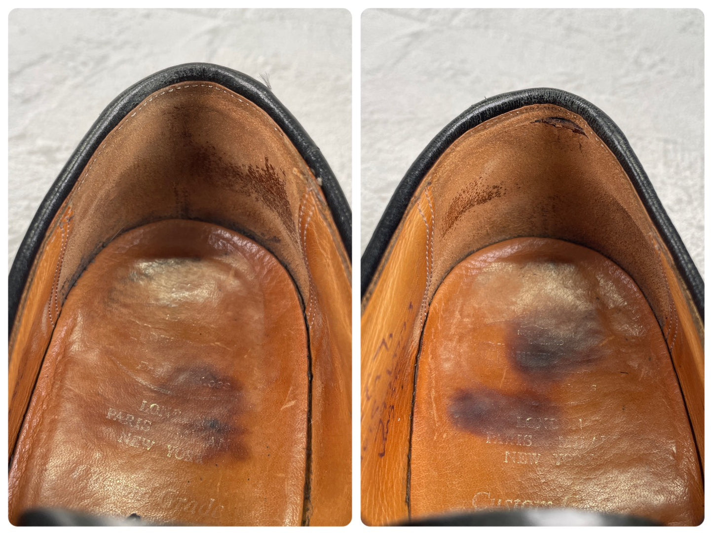 【73ラスト】Church's チャーチ 4都市 Punched Cap Toe パンチドキャップトゥ 外羽根 黒 ブラック UK7.0 / 25.5cm【W3553】