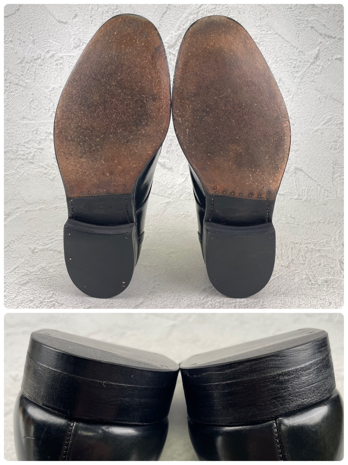 【73ラスト】Church's チャーチ 4都市 Punched Cap Toe パンチドキャップトゥ 外羽根 黒 ブラック UK7.0 / 25.5cm【W3553】