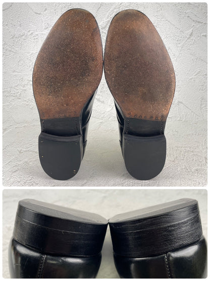 【73ラスト】Church's チャーチ 4都市 Punched Cap Toe パンチドキャップトゥ 外羽根 黒 ブラック UK7.0 / 25.5cm【W3553】