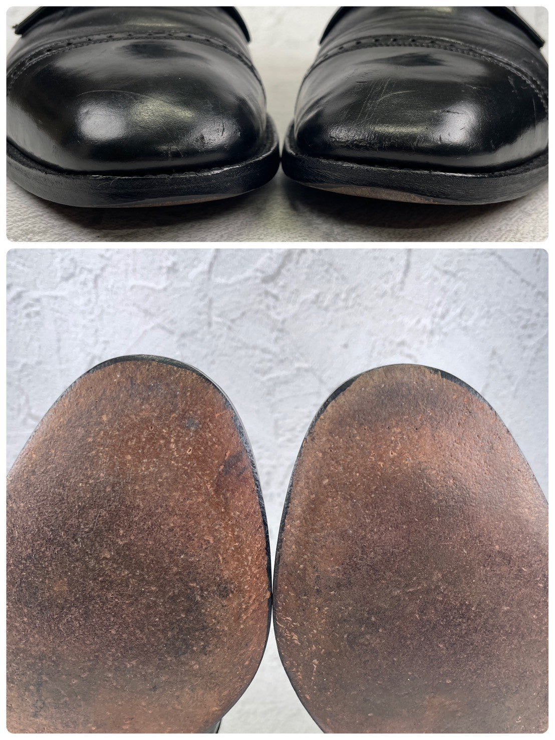 【73ラスト】Church's チャーチ 4都市 Punched Cap Toe パンチドキャップトゥ 外羽根 黒 ブラック UK7.0 / 25.5cm【W3553】