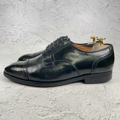 【73ラスト】Church's チャーチ 4都市 Punched Cap Toe パンチドキャップトゥ 外羽根 黒 ブラック UK7.0 / 25.5cm【W3553】