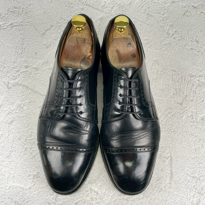 【73ラスト】Church's チャーチ 4都市 Punched Cap Toe パンチドキャップトゥ 外羽根 黒 ブラック UK7.0 / 25.5cm【W3553】