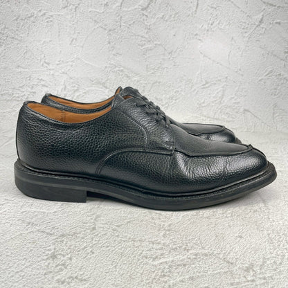 【美品】SANDERS サンダース 1184BG U-Tip Shoe Uチップ 外羽根 グレインレザー ミリタリー ダービー黒 ブラック UK8.5 / 27.0cm【Ｗ3561】