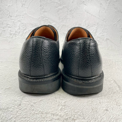 【美品】SANDERS サンダース 1184BG U-Tip Shoe Uチップ 外羽根 グレインレザー ミリタリー ダービー黒 ブラック UK8.5 / 27.0cm【Ｗ3561】