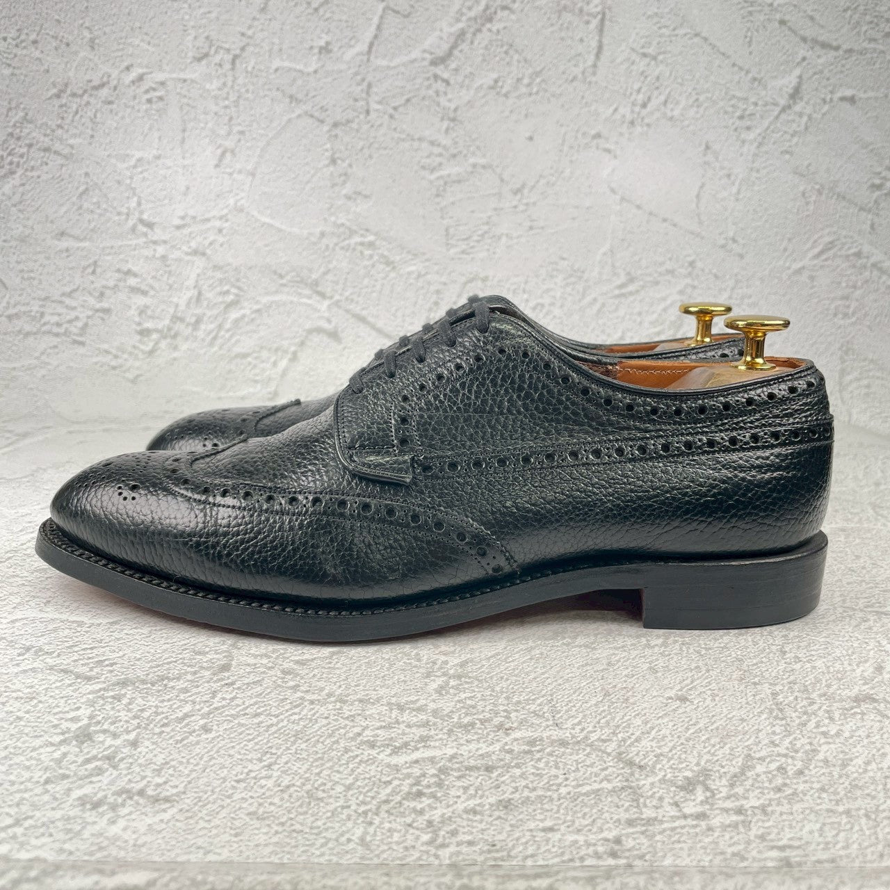 【2都市 旧旧チャーチ】Church's チャーチ ウイング 外羽根 黒 ブラック UK5.5相当 / 24.0cm【W3570】