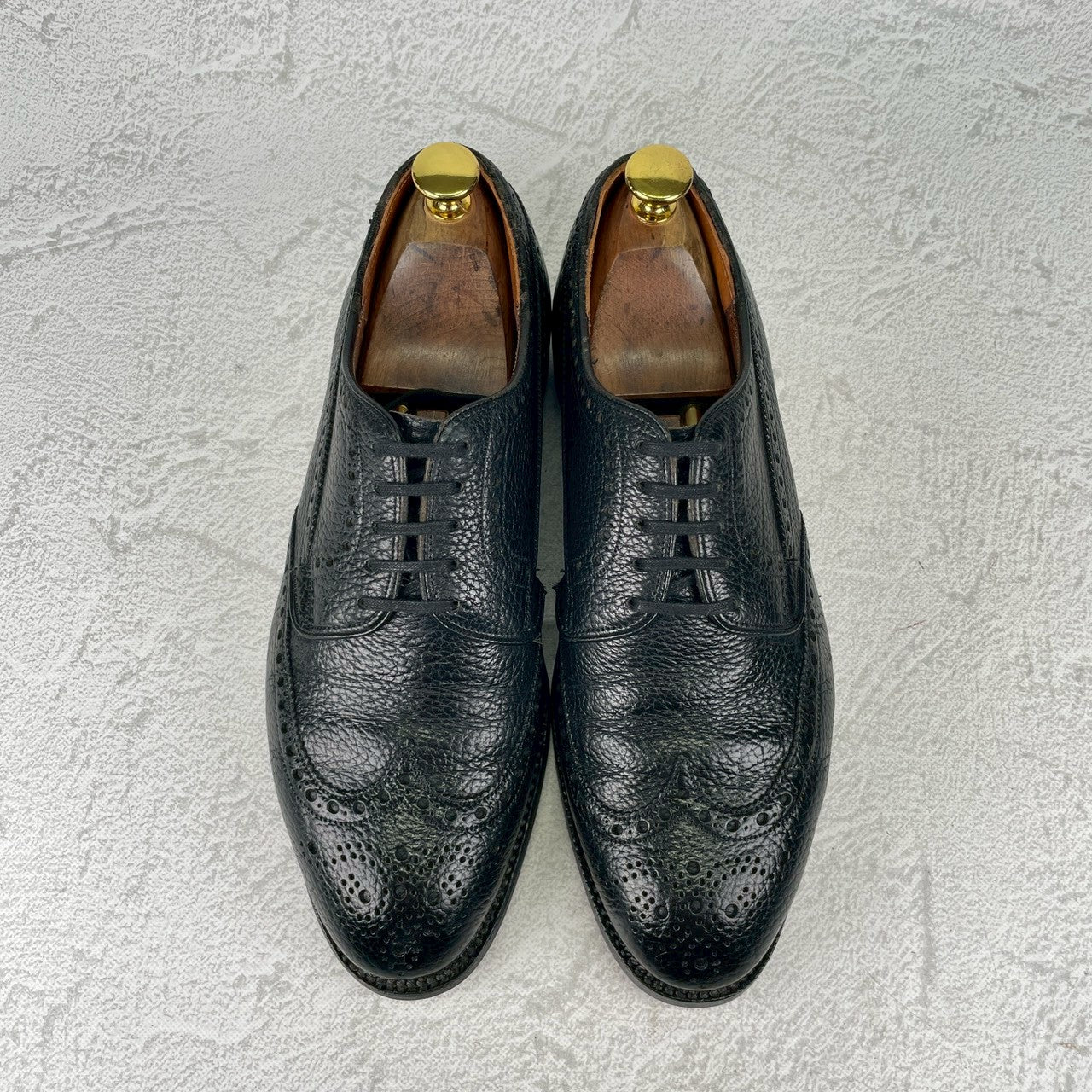 【2都市 旧旧チャーチ】Church's チャーチ ウイング 外羽根 黒 ブラック UK5.5相当 / 24.0cm【W3570】