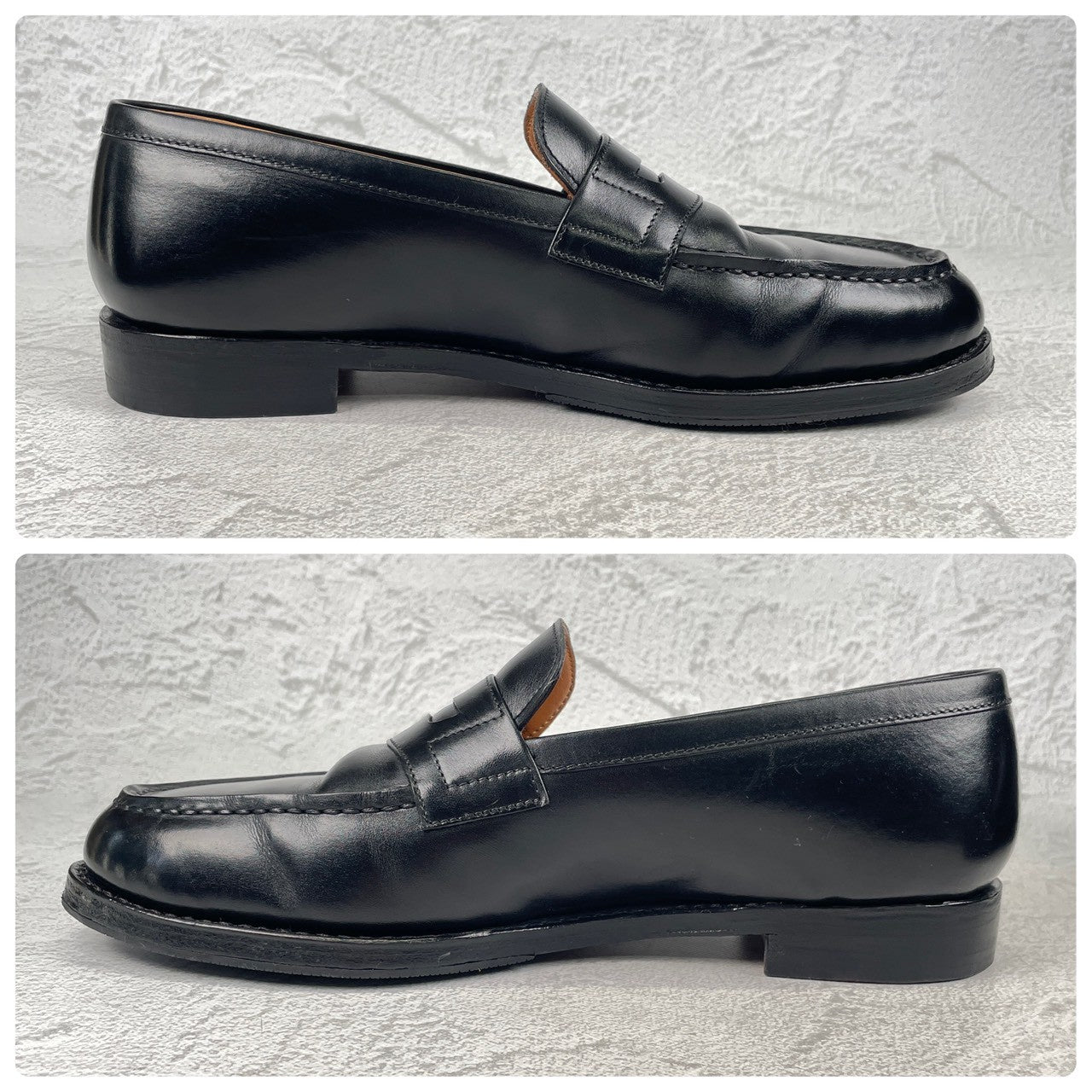 【フレンチシックな本格派】JALAN SRIWIJAYA ジャランスリワヤ 98589 コインローファー 黒 ブラック UK6 / 24.5cm【W3569】