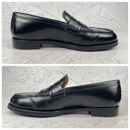 【フレンチシックな本格派】JALAN SRIWIJAYA ジャランスリワヤ 98589 コインローファー 黒 ブラック UK6 / 24.5cm【W3569】