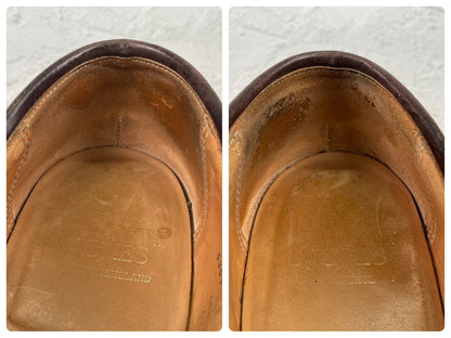 Crockett&Jones クロケット＆ジョーンズ SYDNEY シドニー コインローファー スエード 茶 ブラウン UK7 / 25.5cm【Ｗ3568】