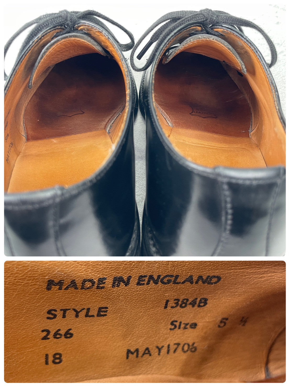 SANDERS サンダース MILITARY DERBY SHOE 1384B ミリタリー ダービー シューズ 黒 ブラック UK5.5 / 24.5cm【W3567】
