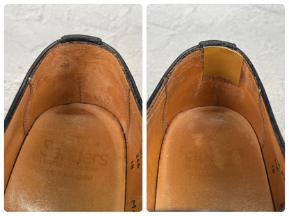 SANDERS サンダース MILITARY DERBY SHOE 1384B ミリタリー ダービー シューズ 黒 ブラック UK5.5 / 24.5cm【W3567】