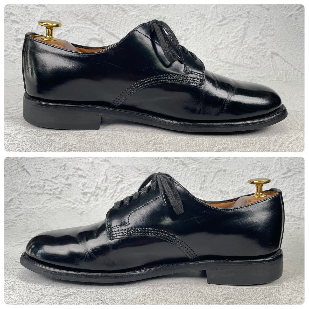 SANDERS サンダース MILITARY DERBY SHOE 1384B ミリタリー ダービー シューズ 黒 ブラック UK5.5 / 24.5cm【W3567】