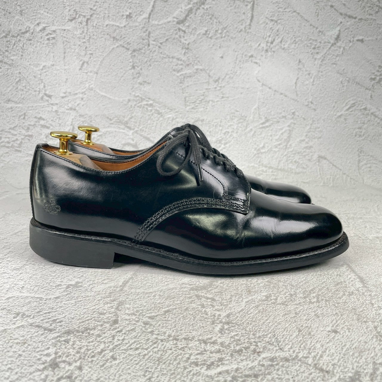 SANDERS サンダース MILITARY DERBY SHOE 1384B ミリタリー ダービー シューズ 黒 ブラック UK5.5 / 24.5cm【W3567】