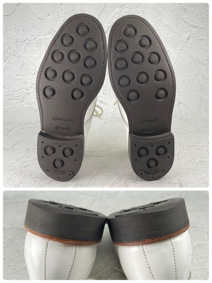 【夏の足元を彩る白靴】SANDERS サンダース MILITARY DERBY SHOE ミリタリー ダービーシューズ 白 ホワイト UK5 / 24〜24.5cm【Ｗ3566】