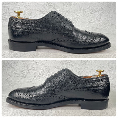 【2都市 旧旧チャーチ】Church's チャーチ ウイング 外羽根 黒 ブラック UK5.5相当 / 24.0cm【W3570】