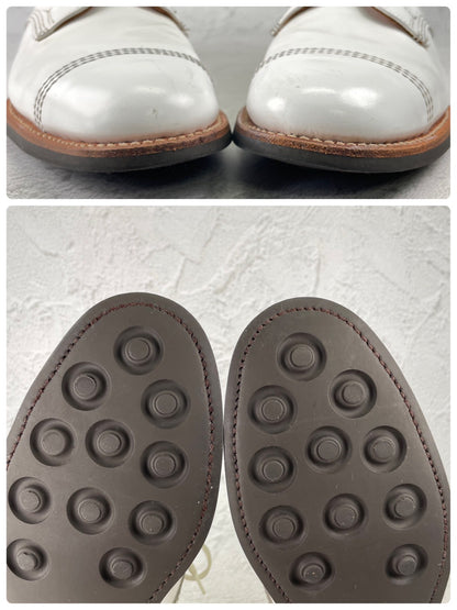 【夏の足元を彩る白靴】SANDERS サンダース MILITARY DERBY SHOE ミリタリー ダービーシューズ 白 ホワイト UK5 / 24〜24.5cm【Ｗ3566】