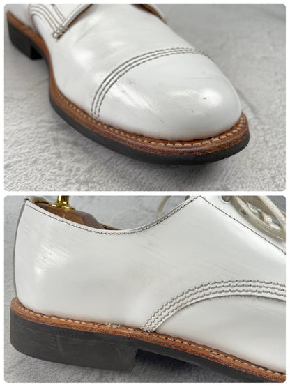 【夏の足元を彩る白靴】SANDERS サンダース MILITARY DERBY SHOE ミリタリー ダービーシューズ 白 ホワイト UK5 / 24〜24.5cm【Ｗ3566】