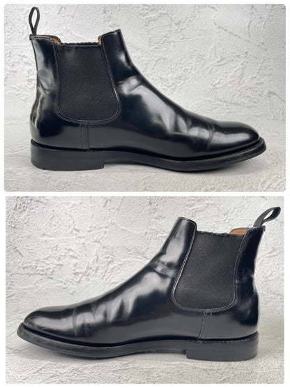 【大人の名作サイドゴアブーツ】Church's チャーチ Monmouth Wg モンマス Wg サイドゴアブーツ 黒 ブラック EU35.5 / 22.5cm【W3564】