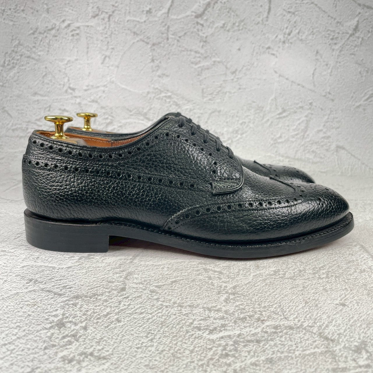 【2都市 旧旧チャーチ】Church's チャーチ ウイング 外羽根 黒 ブラック UK5.5相当 / 24.0cm【W3570】