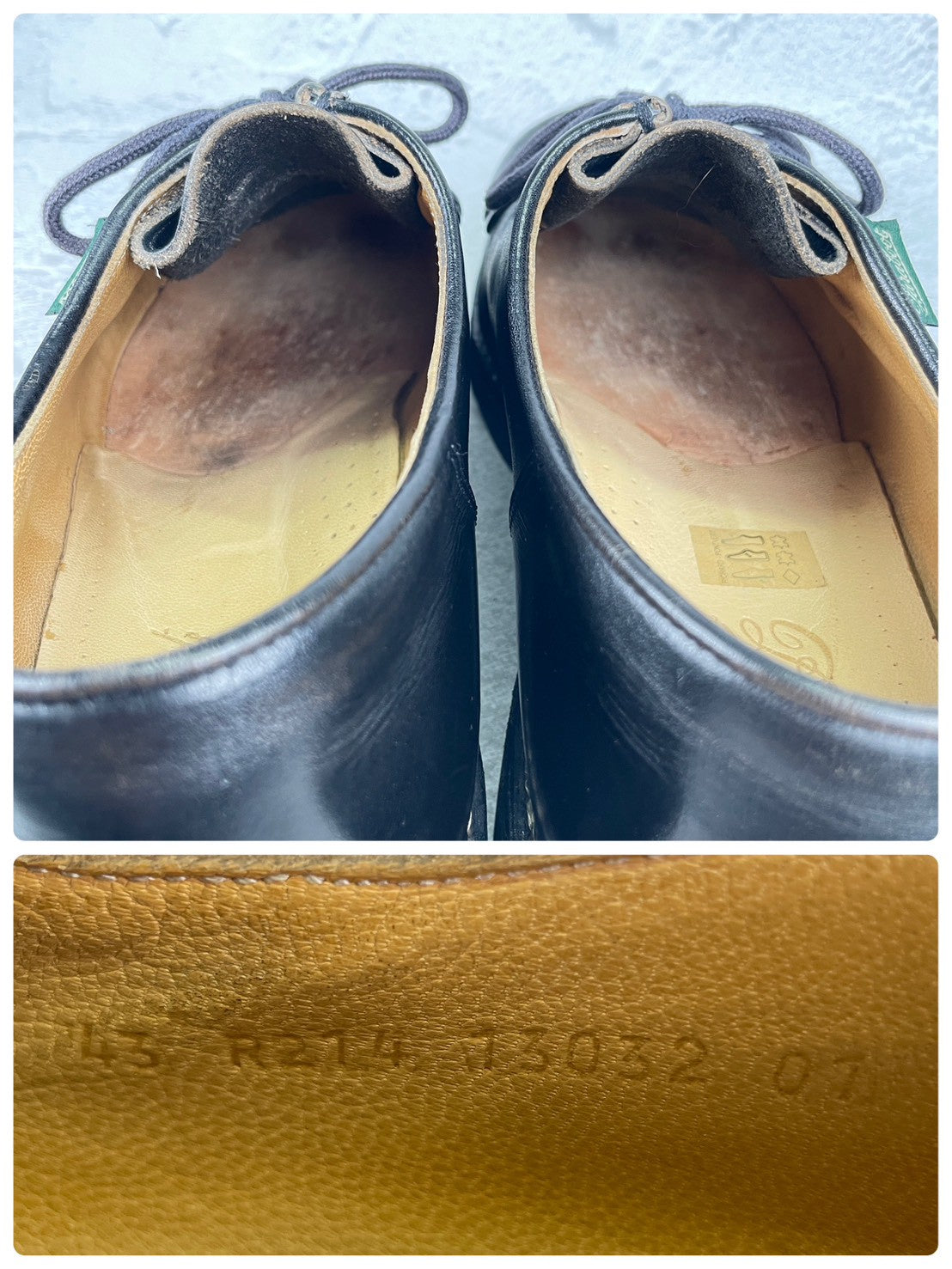 【生モノのチロリアンシューズ】Paraboot パラブーツ MICHAEL ミカエル 黒 ブラック EU43 / 27.5cm【Ｗ3577】
