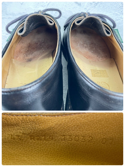 【生モノのチロリアンシューズ】Paraboot パラブーツ MICHAEL ミカエル 黒 ブラック EU43 / 27.5cm【Ｗ3577】