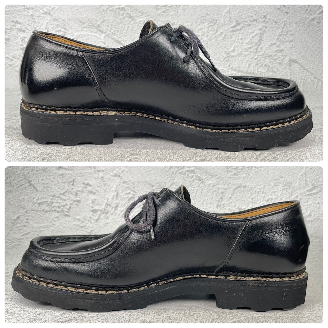 【生モノのチロリアンシューズ】Paraboot パラブーツ MICHAEL ミカエル 黒 ブラック EU43 / 27.5cm【Ｗ3577】