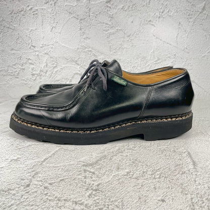 【生モノのチロリアンシューズ】Paraboot パラブーツ MICHAEL ミカエル 黒 ブラック EU43 / 27.5cm【Ｗ3577】