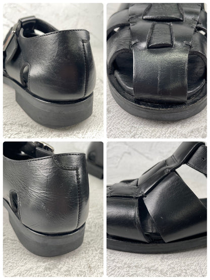 【大人の夏を格上げする】Paraboot パラブーツ PACIFIC パシフィック グルカサンダル 黒 ブラック EU40 / 24.5~25.0cm【Ｗ3576】