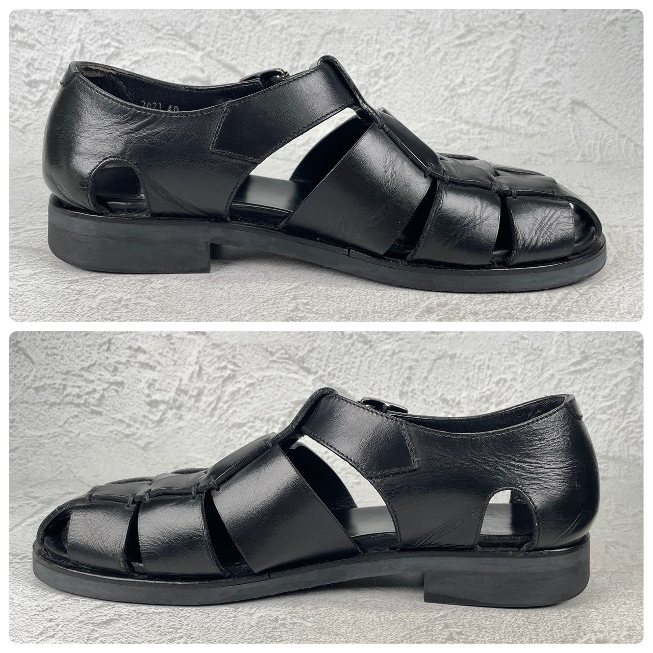 【大人の夏を格上げする】Paraboot パラブーツ PACIFIC パシフィック グルカサンダル 黒 ブラック EU40 / 24.5~25.0cm【Ｗ3576】
