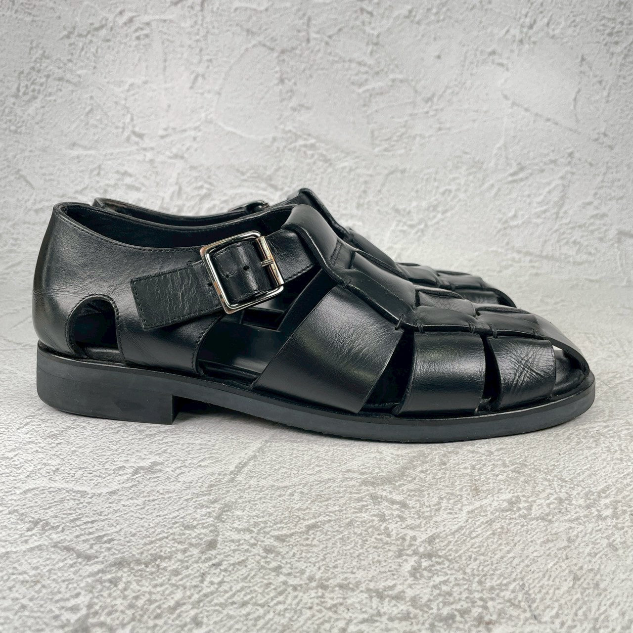 【大人の夏を格上げする】Paraboot パラブーツ PACIFIC パシフィック グルカサンダル 黒 ブラック EU40 / 24.5~25.0cm【Ｗ3576】